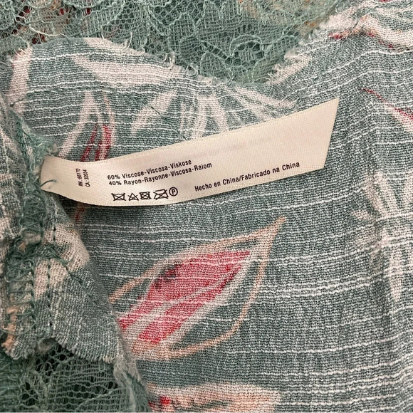 Free People Intimately Bellflower Top Seaglass Combo Size XS - Picture 6 of 7
